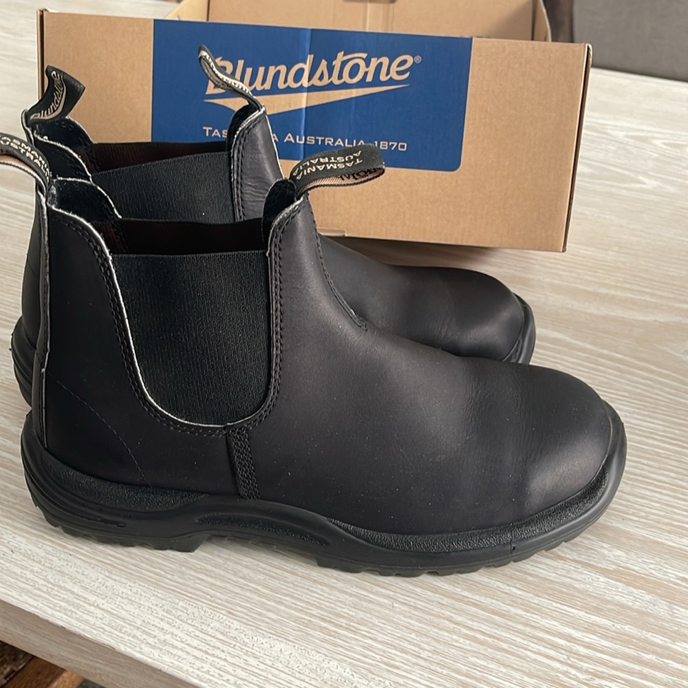 New Blundstone Mens Black Premium Leather Work All-Terrain Boots Chelsea size 11 - Picture 9 of 9
